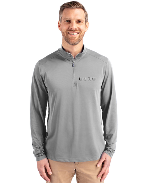 Info - Tech Men's Cutter & Buck Virtue Eco Pique Recycled Quarter Zip