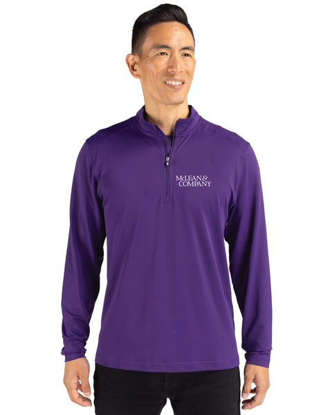 McLean Men's Cutter & Buck Virtue Eco Pique Recycled Quarter Zip