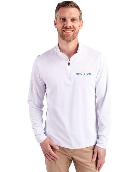 Info - Tech Men's Cutter & Buck Virtue Eco Pique Recycled Quarter Zip