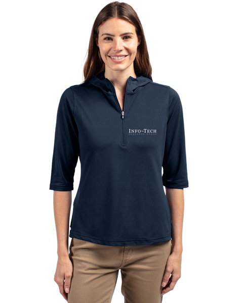 Info - Tech Women's Cutter & Buck Virtue Eco Pique Recycled Quarter Zip
